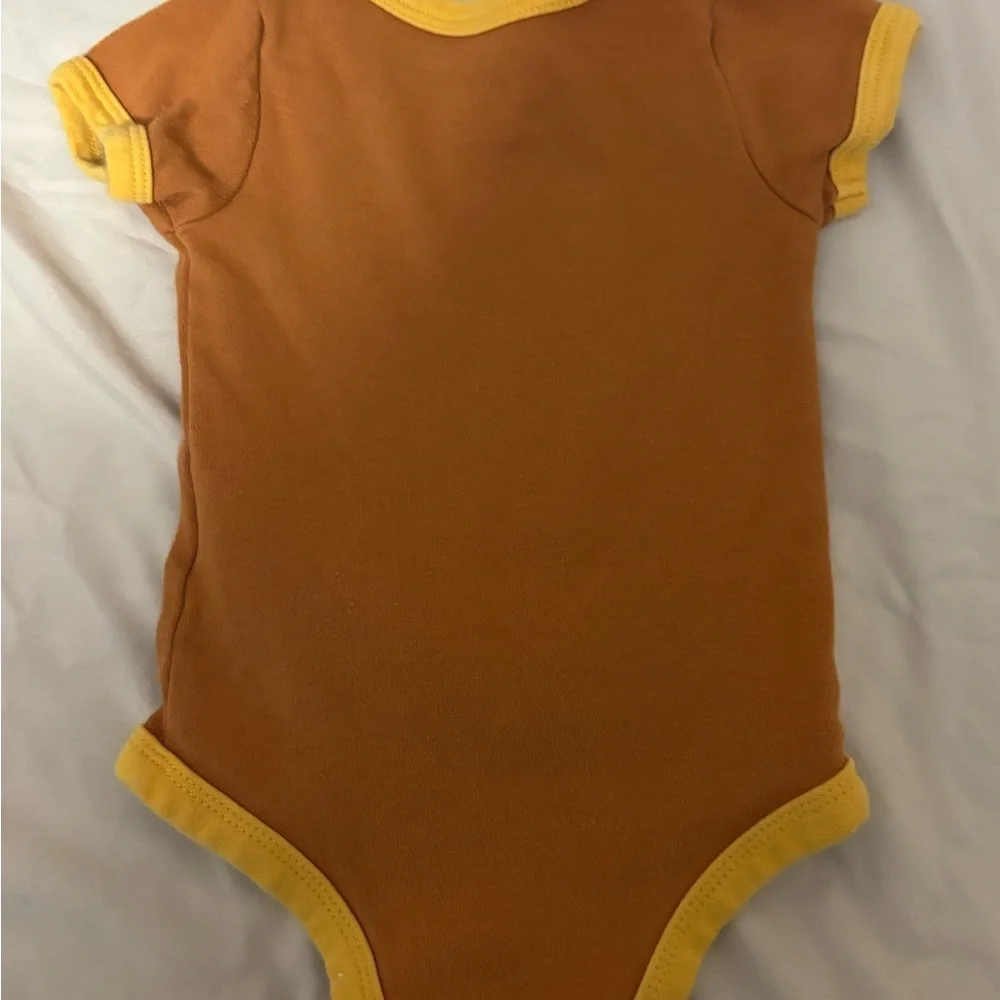 Disney Lion King Brown and Yellow Baby Onesie Simba